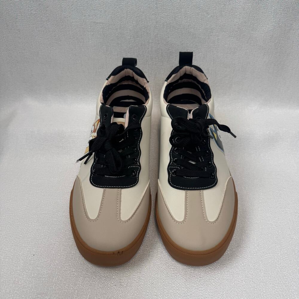 Bluey Low Top  Stylish Unisex Lace Up Closure Tan Black Athletic Shoes Size 10